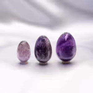 3er Set Yoni-Eier | Amethyst