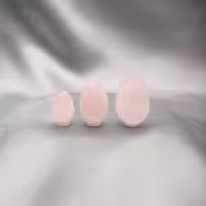 3er Set Yoni-Ei | Rosenquarz